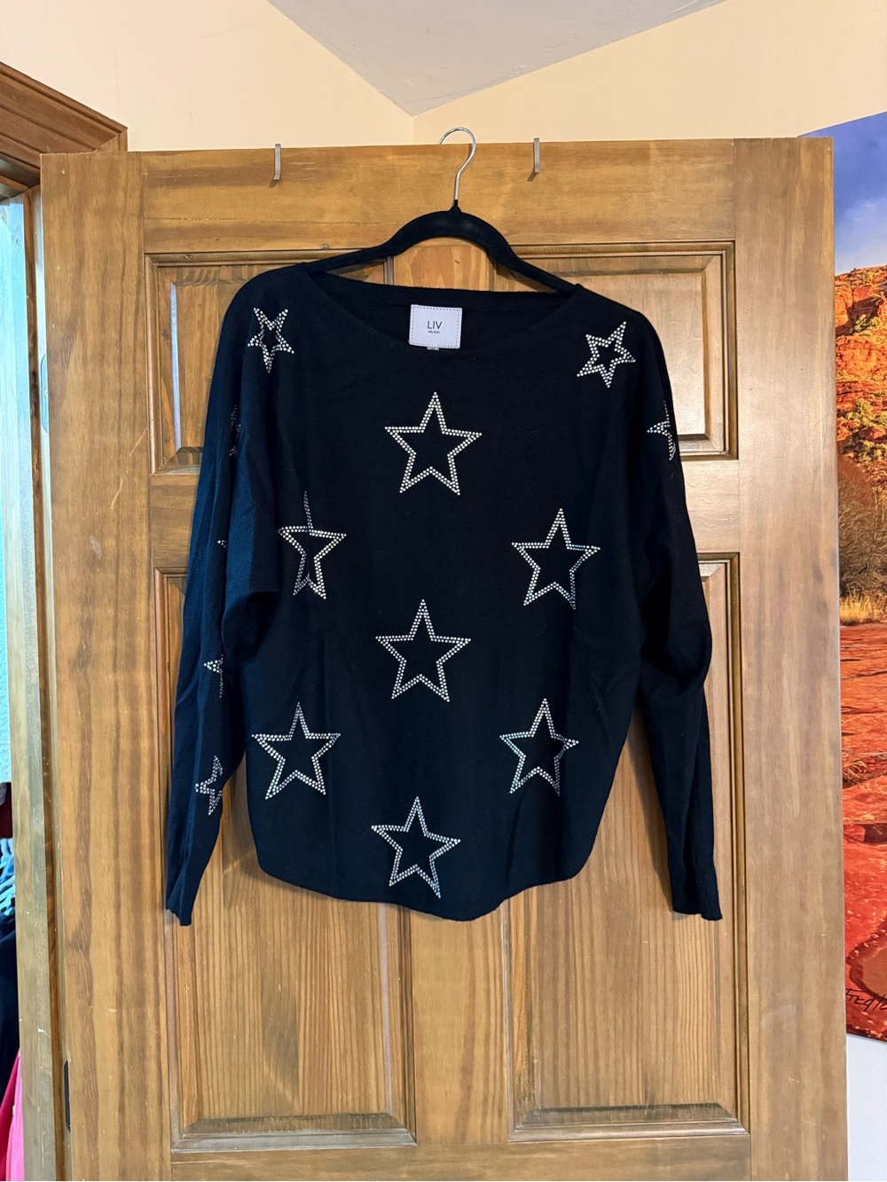 Milano Black Star Studded Sweater
